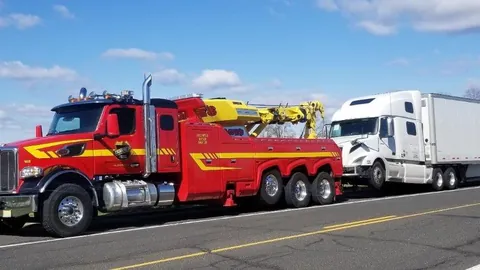Dave's heavy wrecker on the road