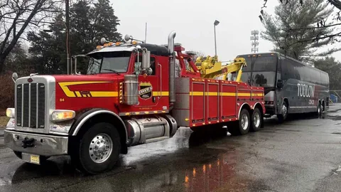 Dave's heavy wrecker towing an RV