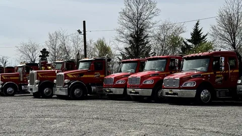Dave's Heavy Towing fleet at the Hillsborough NJ yard